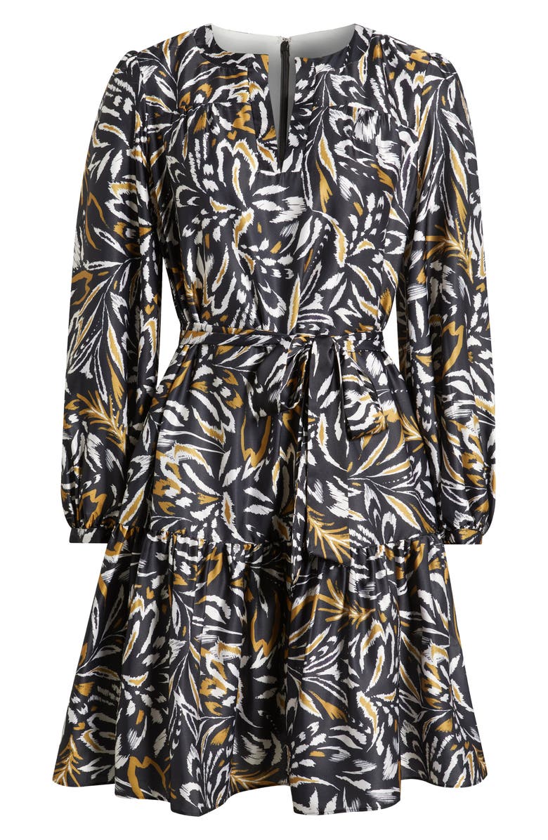 Julia Jordan Floral Long Sleeve Dress, Alternate, color, Black Multi