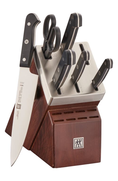 Zwilling Gourmet 7-pc Self-sharpening Knife Block Set In Black
