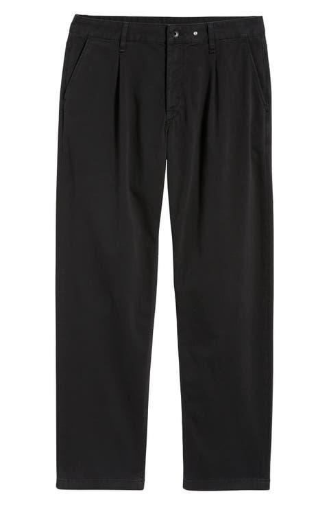 Evan Trim Fit Pleated Stretch Cotton Chinos