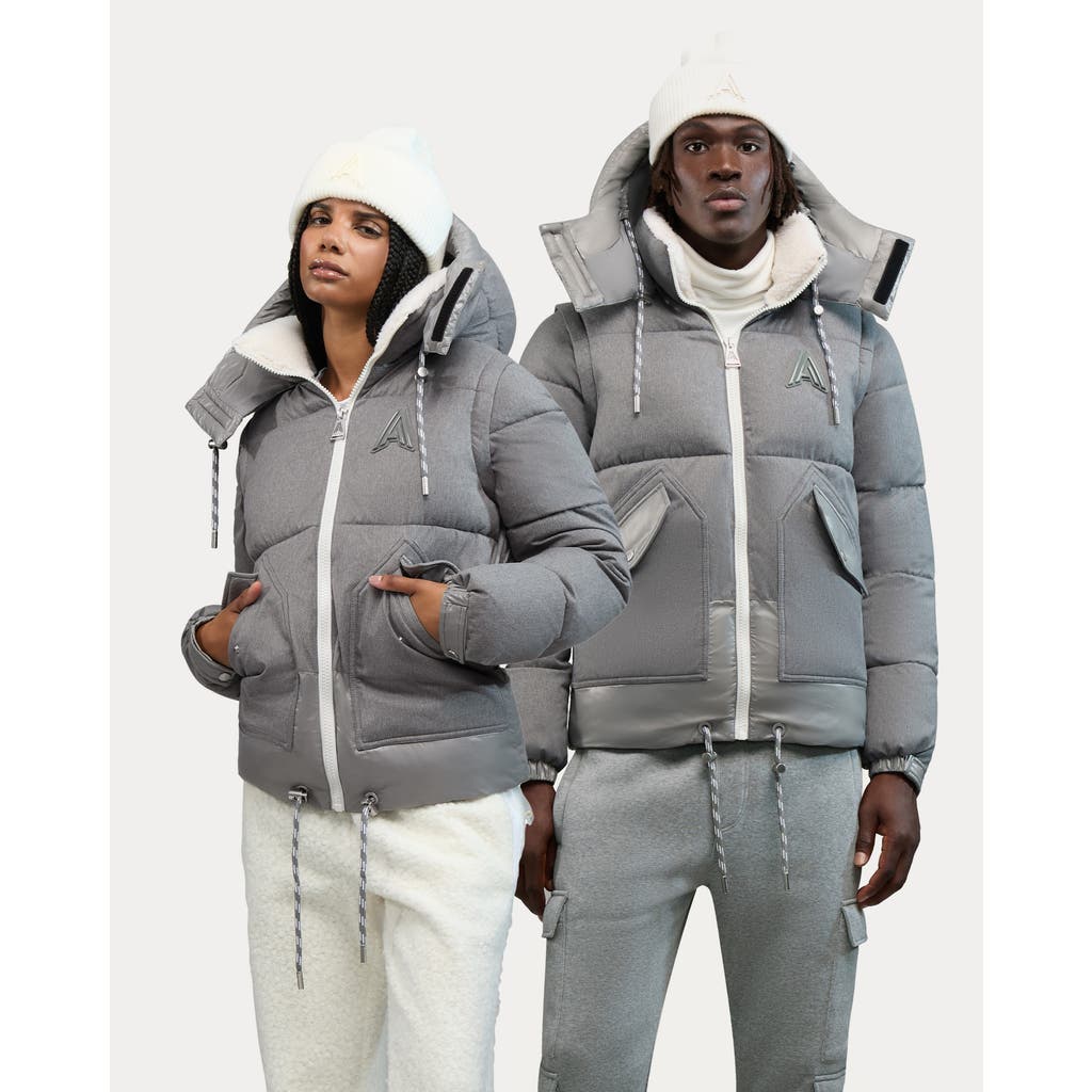 Alpenhaus Megeve- W 2-in-1 Relaxed Fit Puffer In Gray