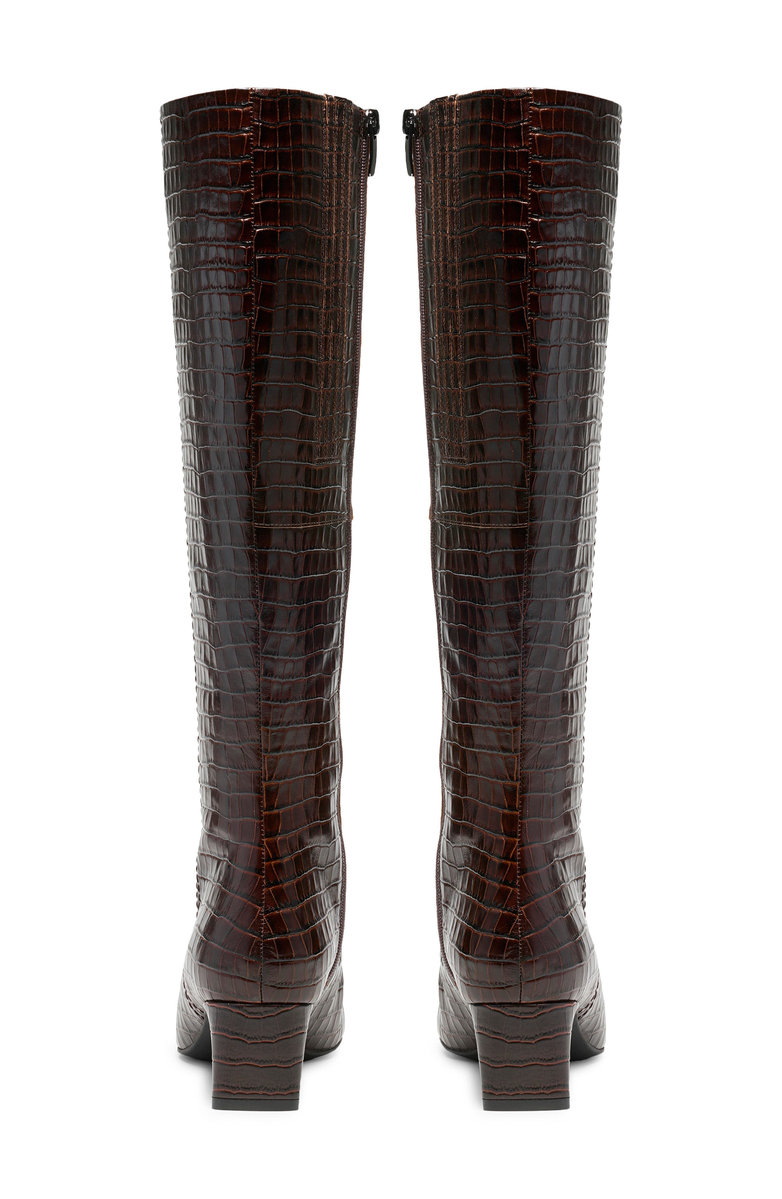 Edina Tall Leather Boot, Alternate, color, BROWN LEATHER