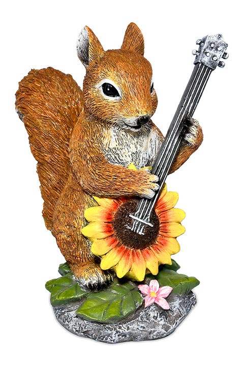 Melody Of The Meadow Sunflower Banjo Squirrel Figurine