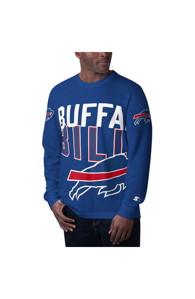 STARTER Men's Starter Royal Buffalo Bills Clutch Hit Long Sleeve T-Shirt, Main, color, 