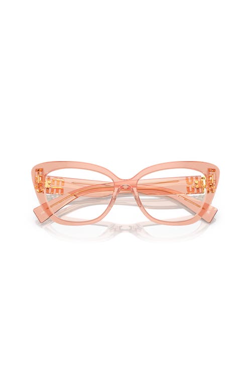 Miu Miu 53mm Cat Eye Optical Glasses In Pink