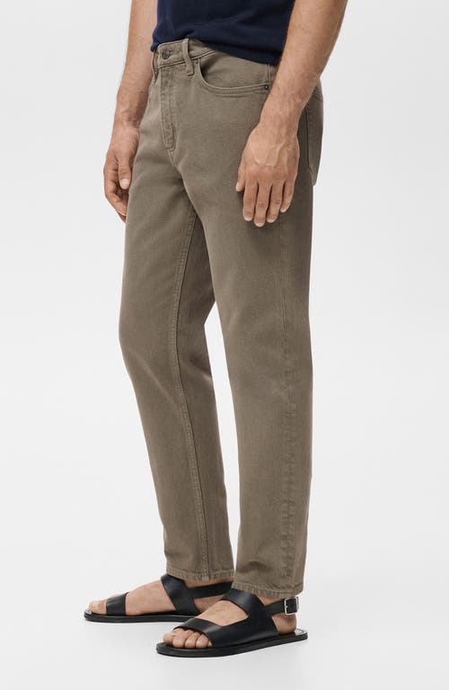 Mango Ben Tapered Jeans In Brown