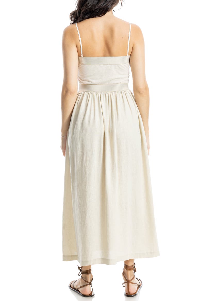 Fit & Flare Midi Dress, Alternate, color, NATURAL