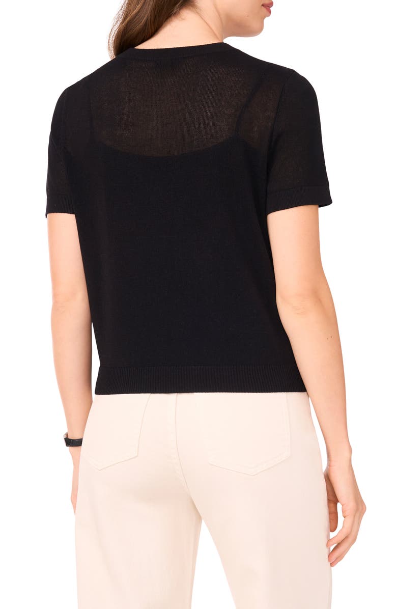 Halogen<sup>®</sup> Short Sleeve Sweater, Alternate, color, Rich Black
