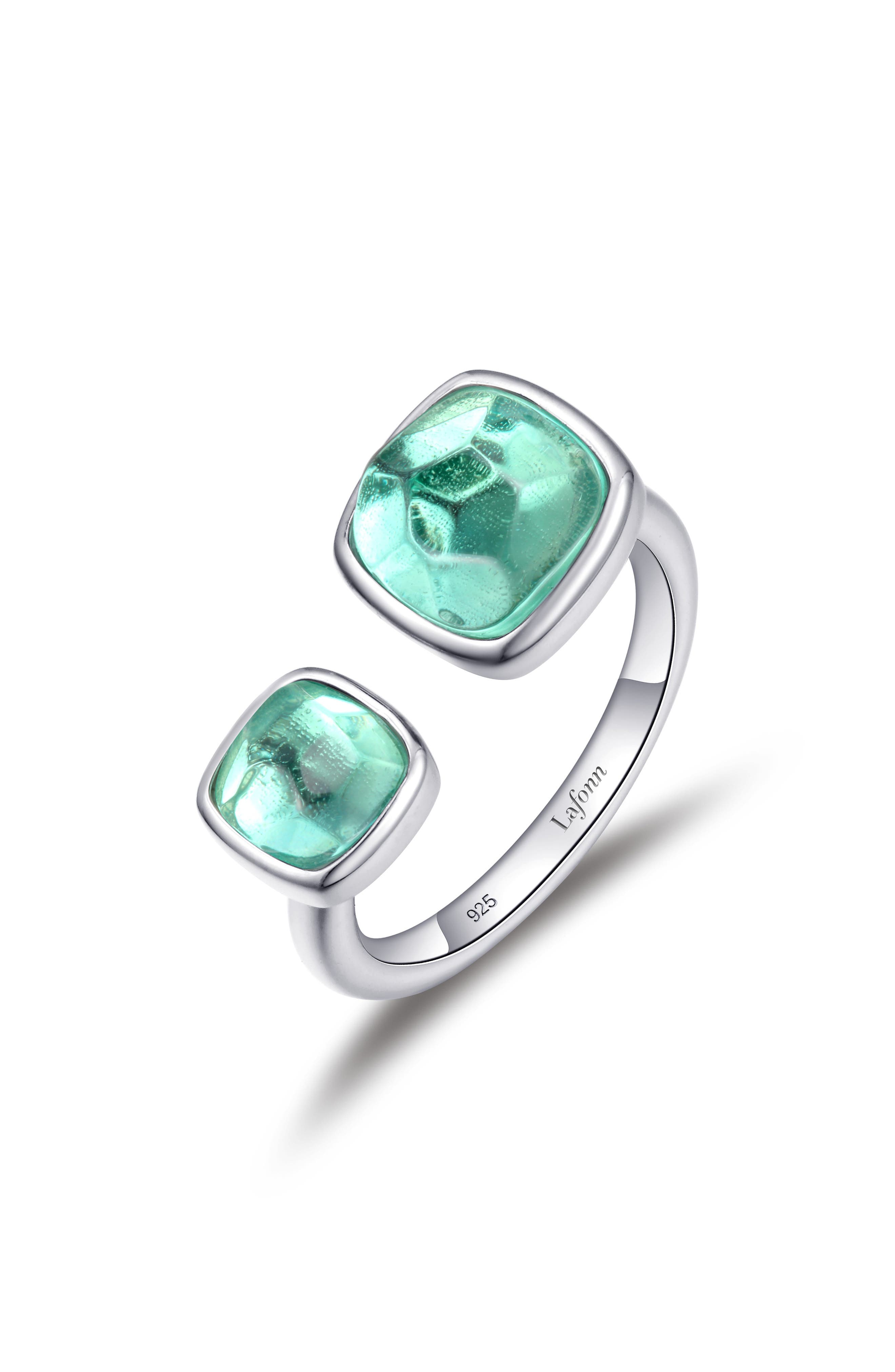 Fancy Lab Grown Sapphire Open Ring