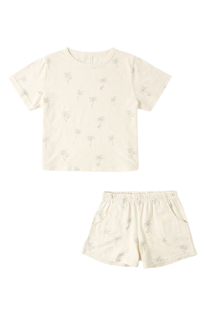 Rylee + Cru Palms Shirt & Bloomers Set, Alternate, color, Natural