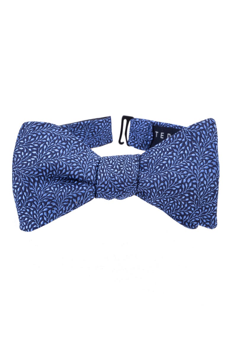 Grand Botanical Silk Bow Tie, Main, color, NAVY