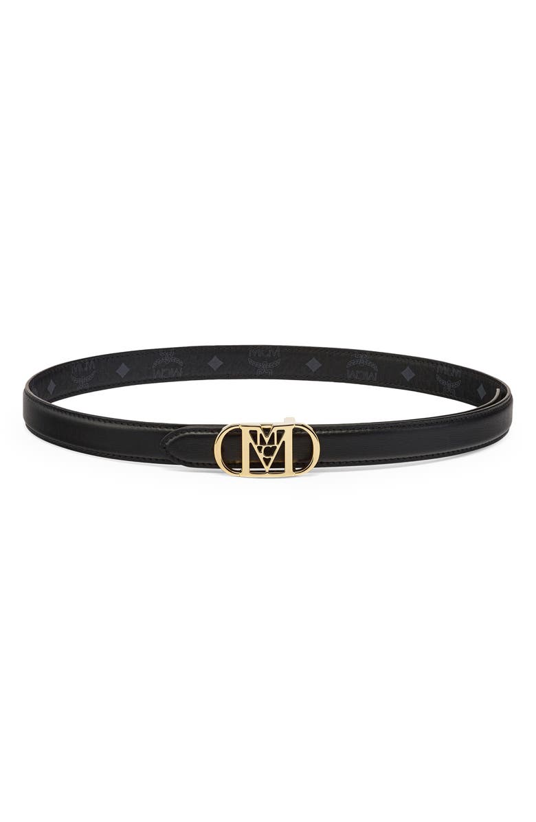 MCM Mode Mena Reversible Leather Belt, Main, color, Black