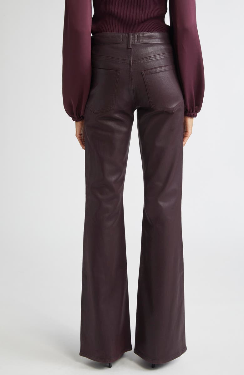 Ramy Brook Helena High Waist Coated Bootcut Jeans, Alternate, color, Blackberry Coated