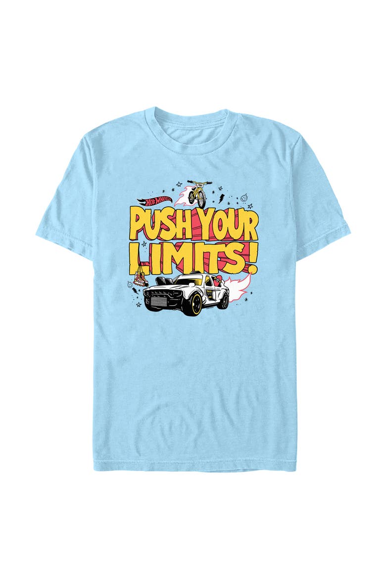 Men's Hot Wheels Push Your Limits  Graphic T-Shirt, Main, color, Light Blue
