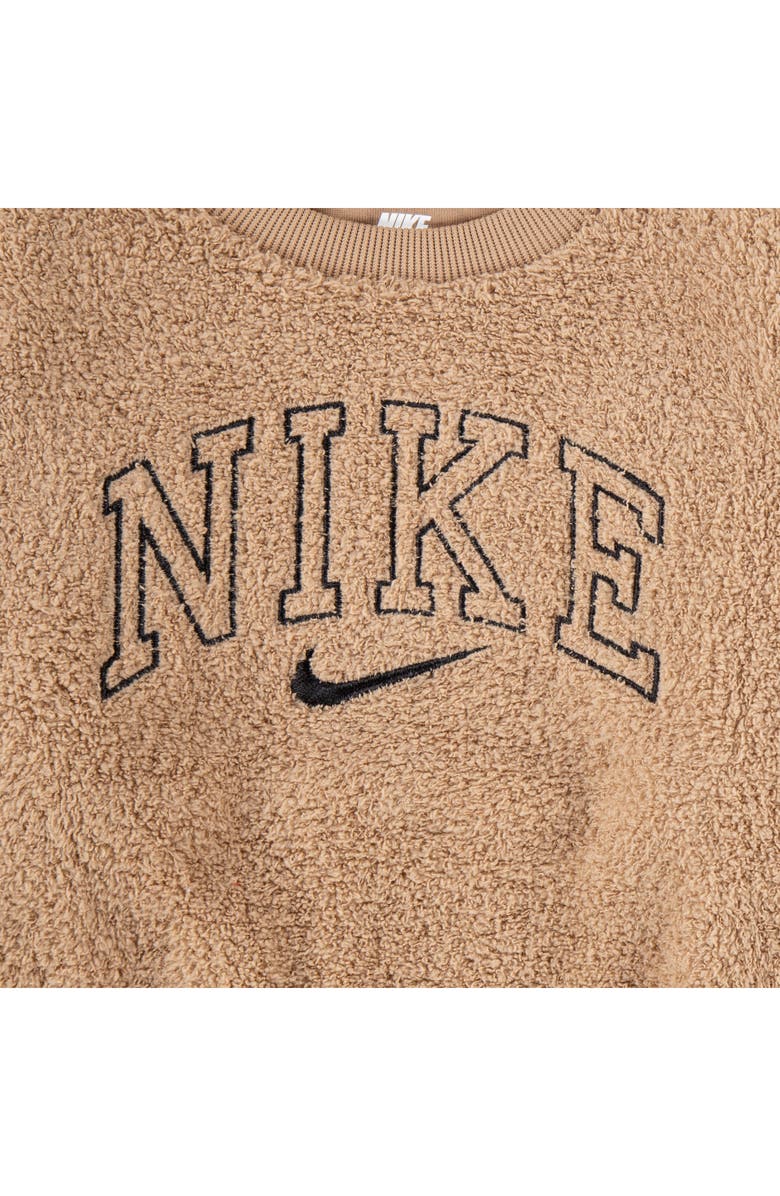 Nike Kids' Swoosh Spirit Crewneck Sweatshirt & Leggings Set, Alternate, color, Black