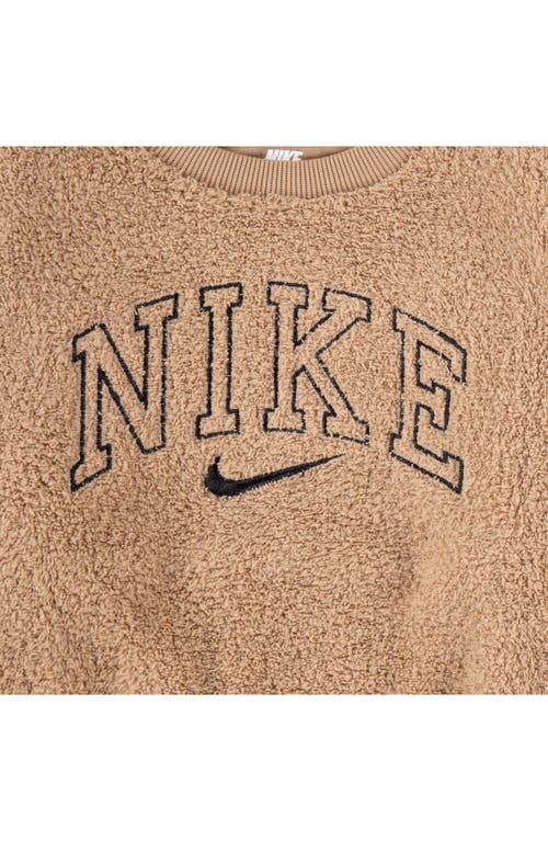 Nike Kids' Swoosh Spirit Crewneck Sweatshirt & Leggings Set In Black