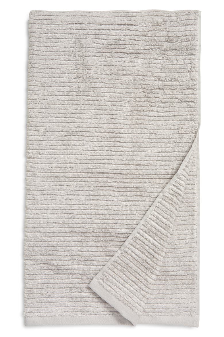 Hydro Ribbed Organic Cotton Blend Bath Towel, Main, color, GREY VAPOR