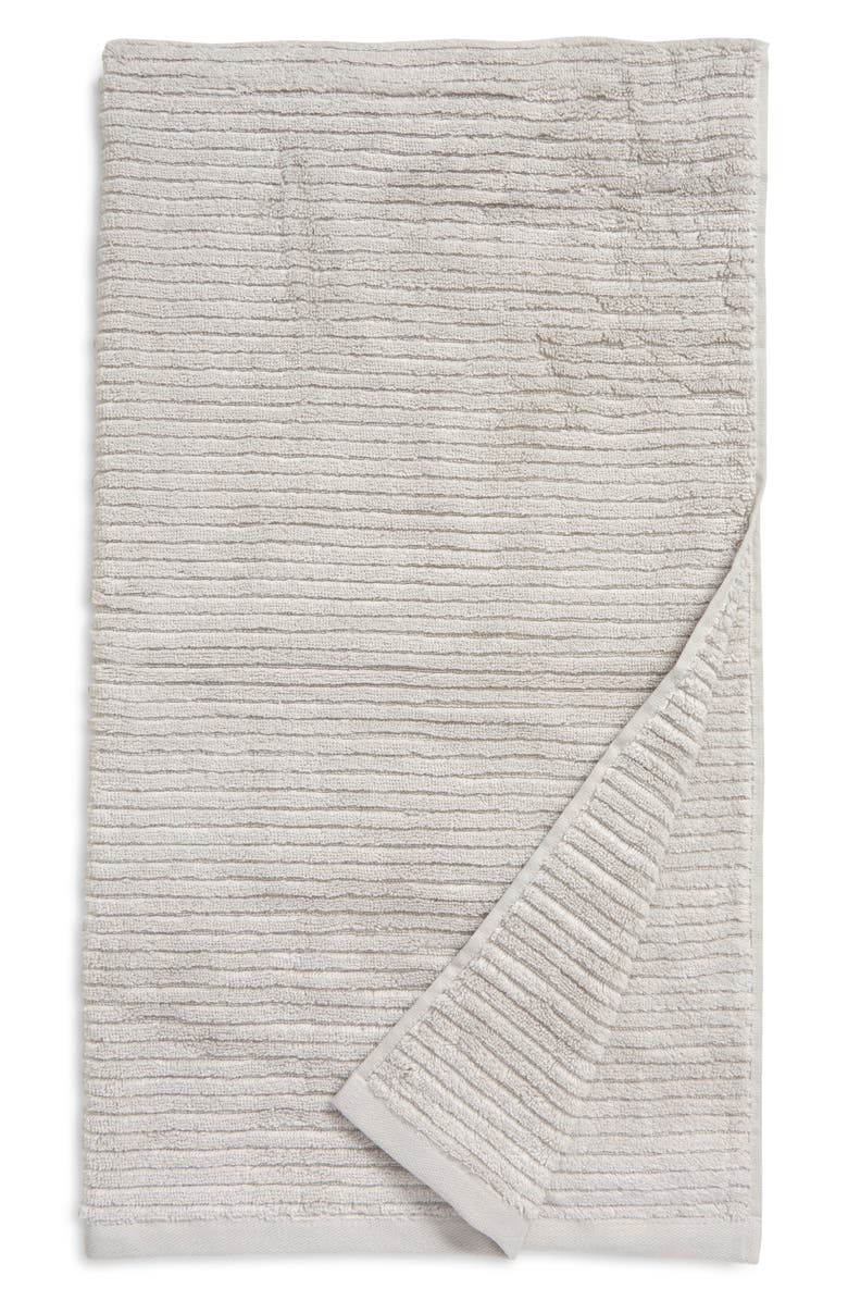Nordstrom Hydro Ribbed Organic Cotton Blend Bath Towel, Main, color, Grey Vapor
