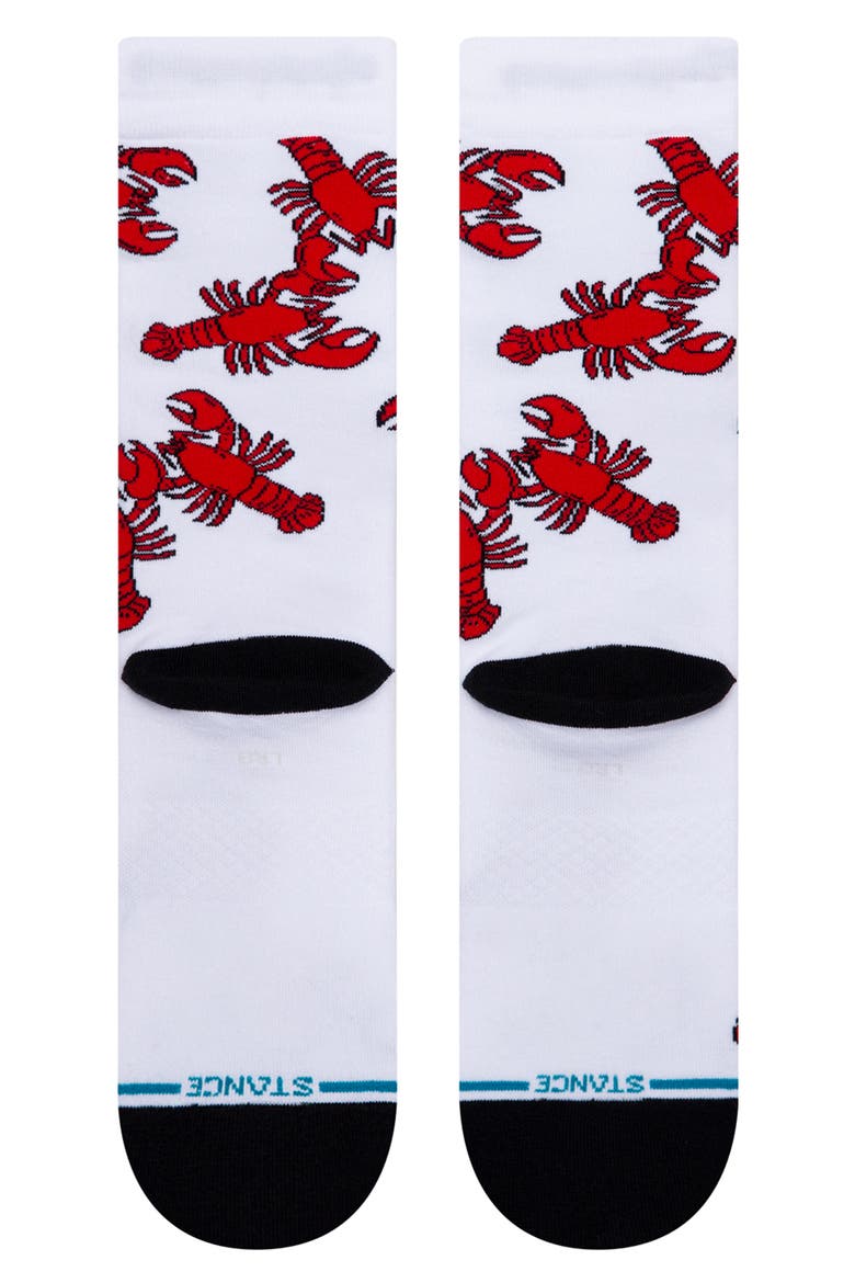 You're My Lobster Socks, Alternate, color, WHITE