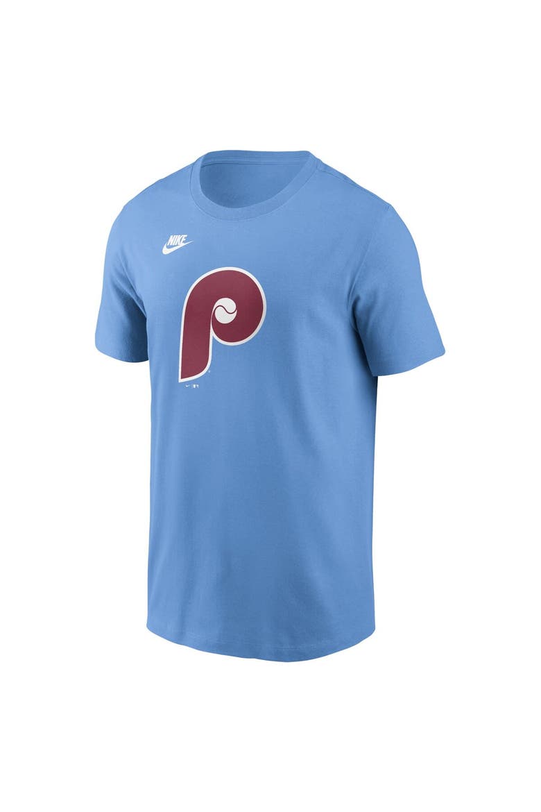 Men's Nike Light Blue Philadelphia Phillies Cooperstown Collection Team Logo T-Shirt, Alternate, color, Light Blue