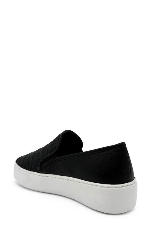 Chelsea Crew Malta Platform Slip On Sneaker In Black Leather