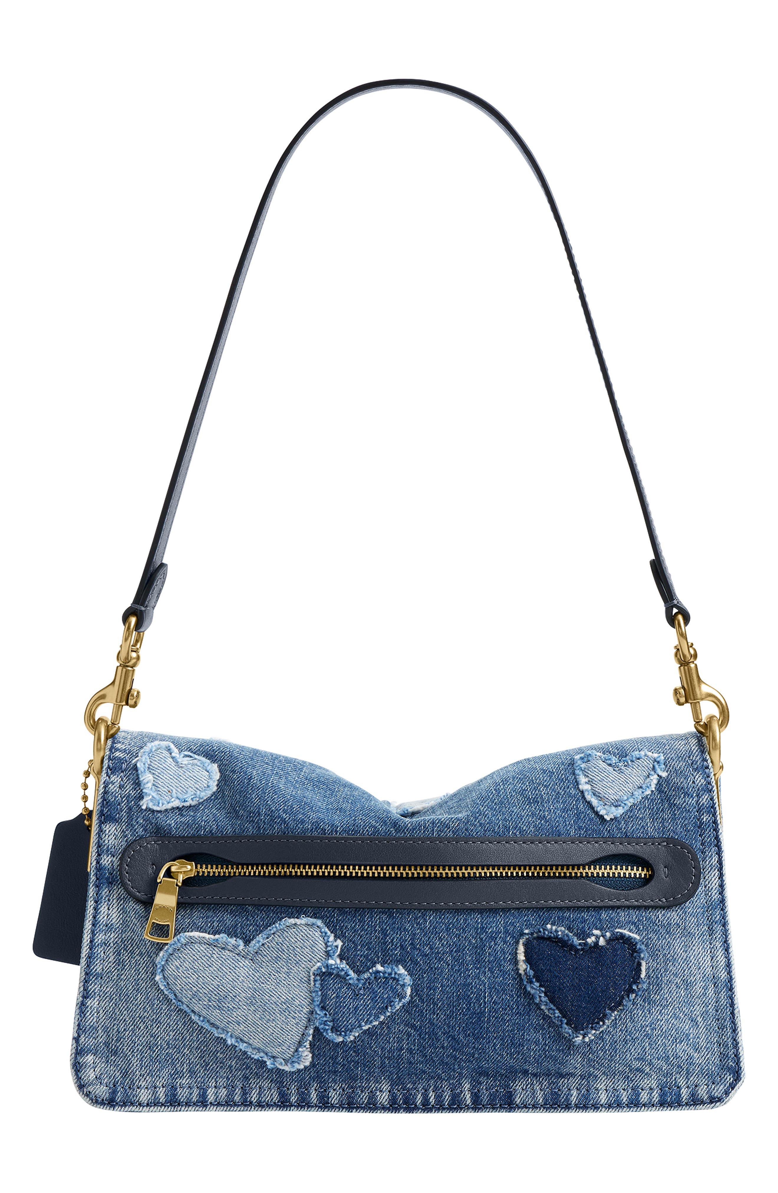 Soft Tabby Denim Shoulder Bag, Alternate, color, B4/ DENIM MULTI