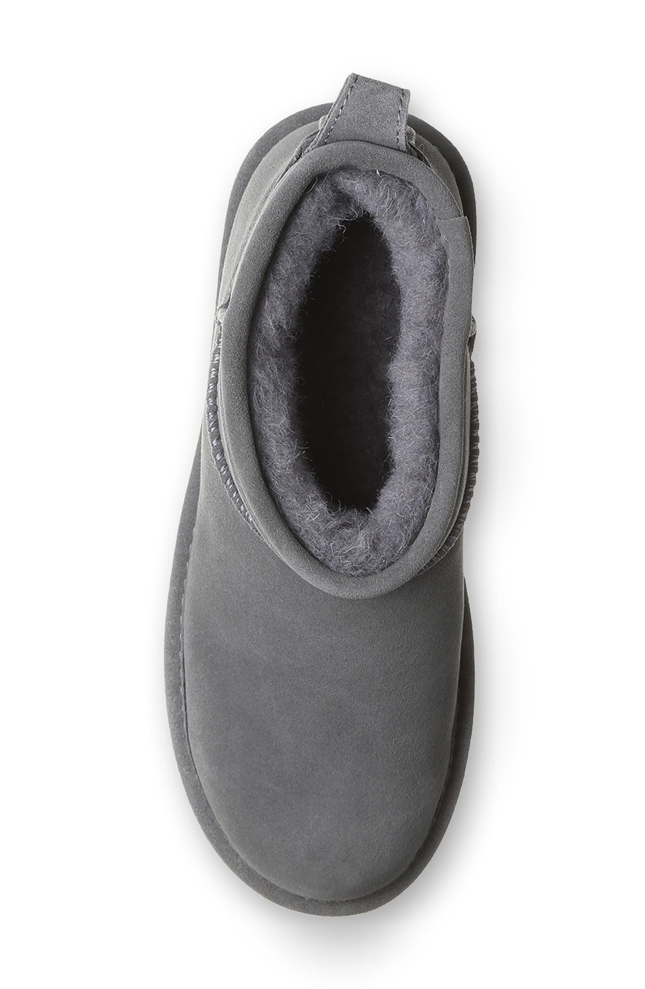 BEARPAW Shorty Genuine Shearling Lined Bootie, Alternate, color, Gadget Gray