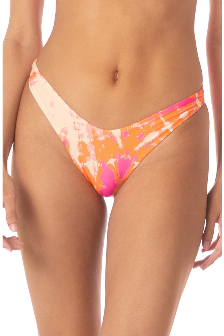 Flamingo Swirl Splendor Reversible Bikini Bottoms, Main, color, PINK
