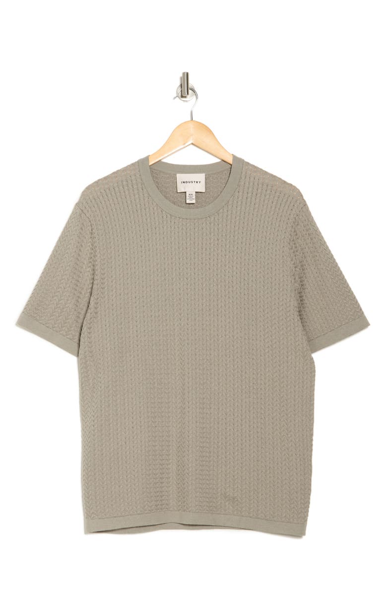 INDUSTRY REPUBLIC CLOTHING Textured Short Sleeve Sweater, Alternate, color, 