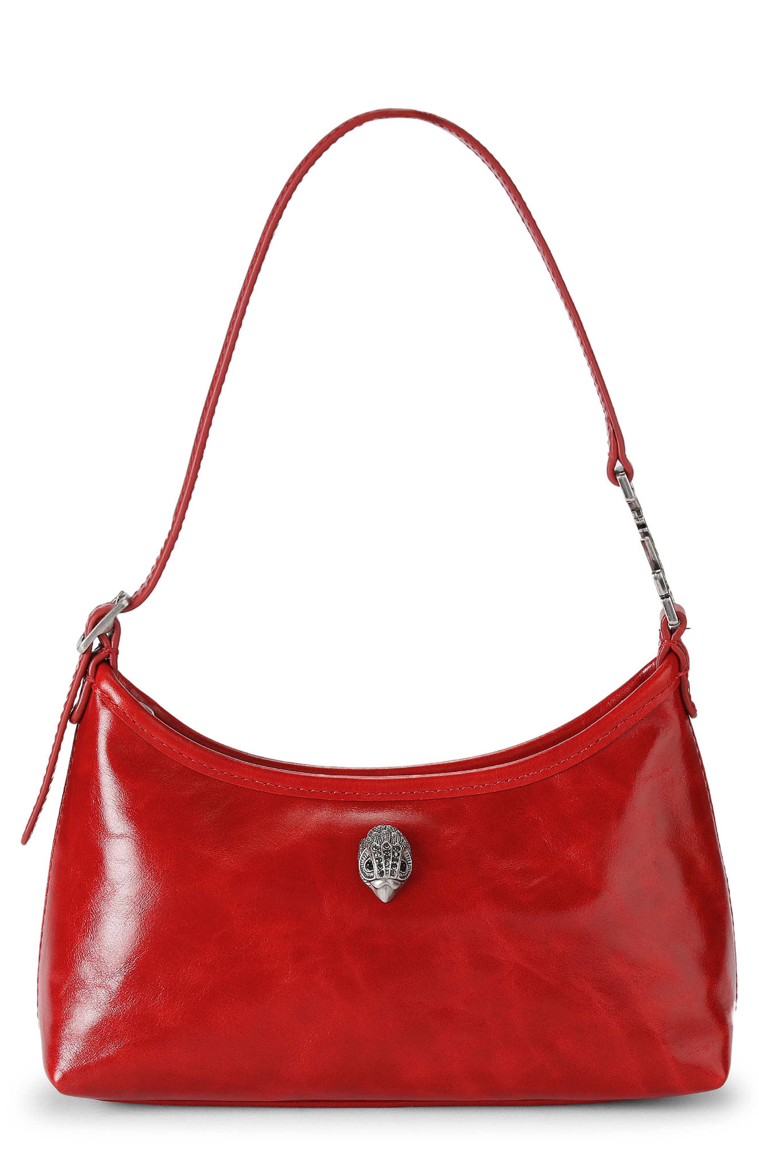 Kurt Sling Leather Shoulder Bag, Main, color, RED