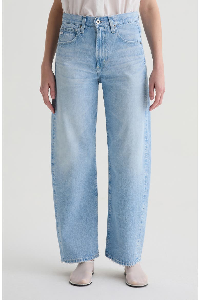 Hattie High Waist Barrel Jeans, Main, color, ALLUSION DESTRUCTED