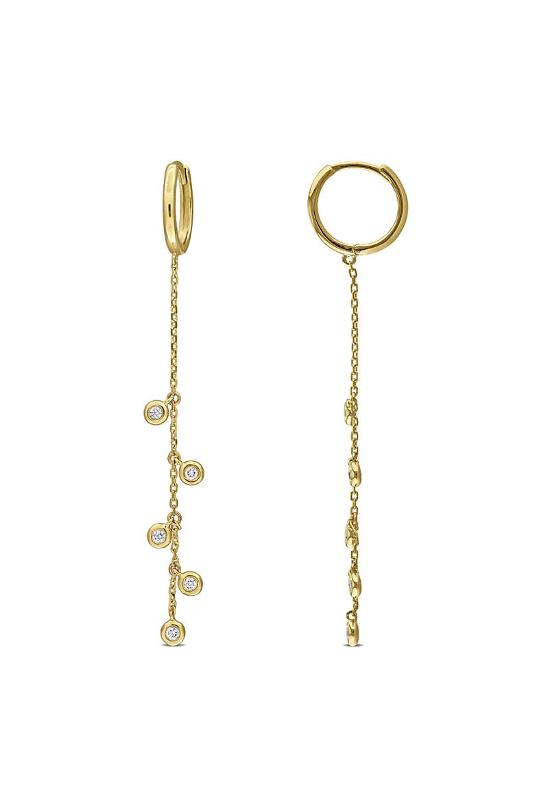 Lab-Grown Diamond Drop Earrings 14k, Main, color, Yellow Gold