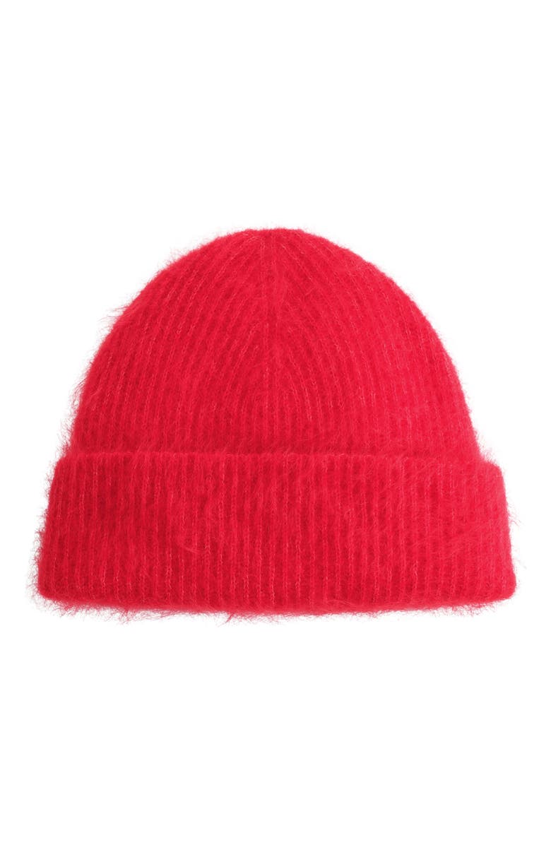 COS Mohair Blend Beanie, Main, color, Red Medium