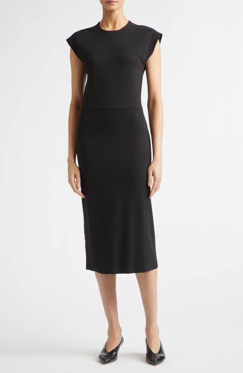 Back Slit Midi Dress