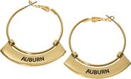 Shelby & Grace Auburn Tigers Weller Gold Hoop Earrings