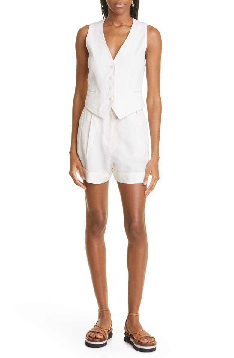 rag & bone Ivy Linen Blend Shorts, Alternate, color,