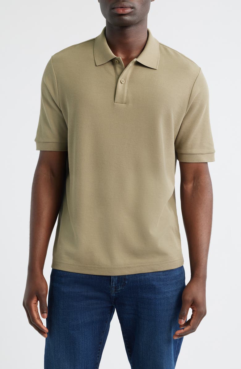 Nordstrom Pima Cotton Piqué Polo, Main, color, Olive Mermaid