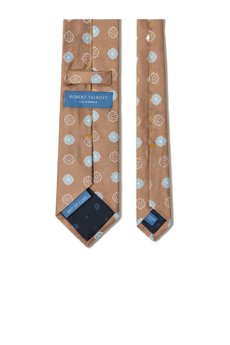Robert Blue Flower Jacquard Best of Class Necktie, Alternate, color, Orange