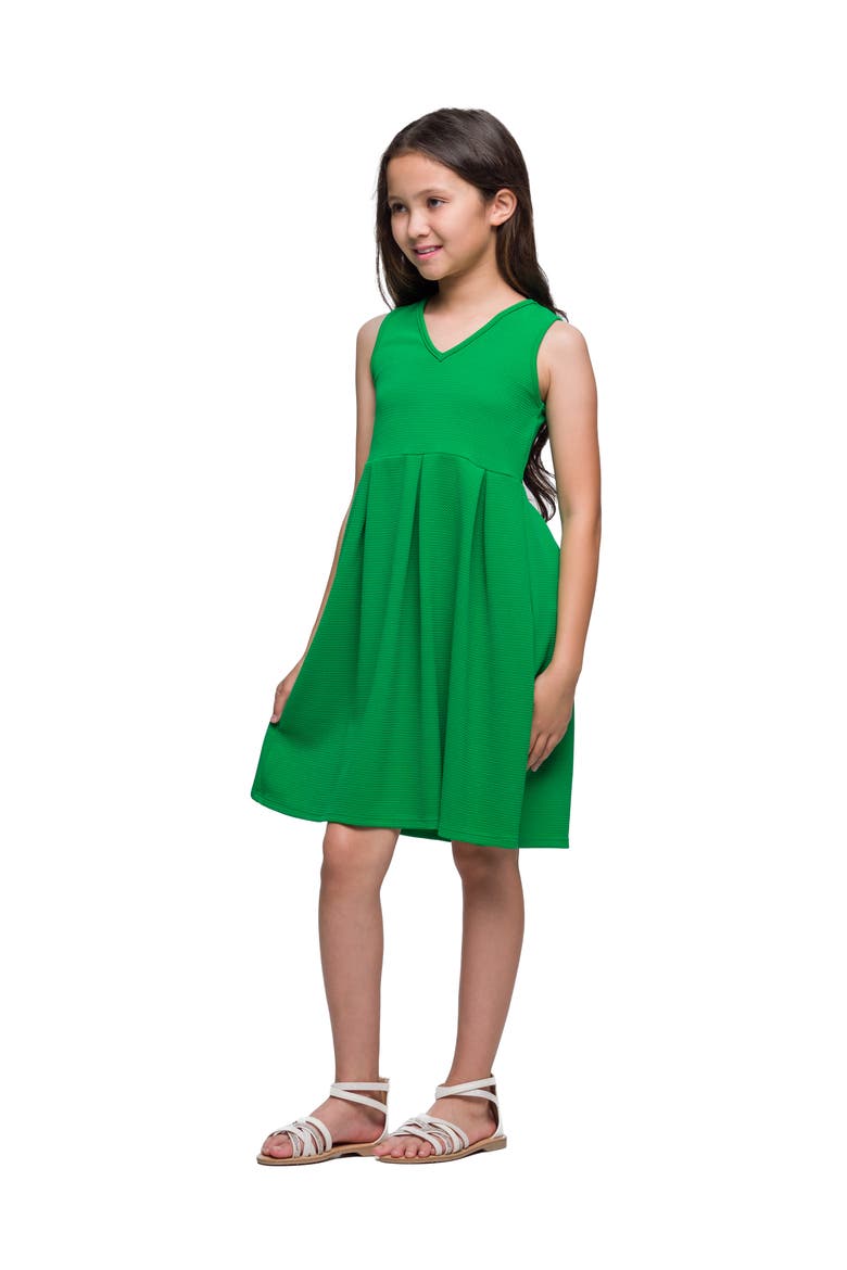 Sleeveless Pleated Party Dress, Alternate, color, Green