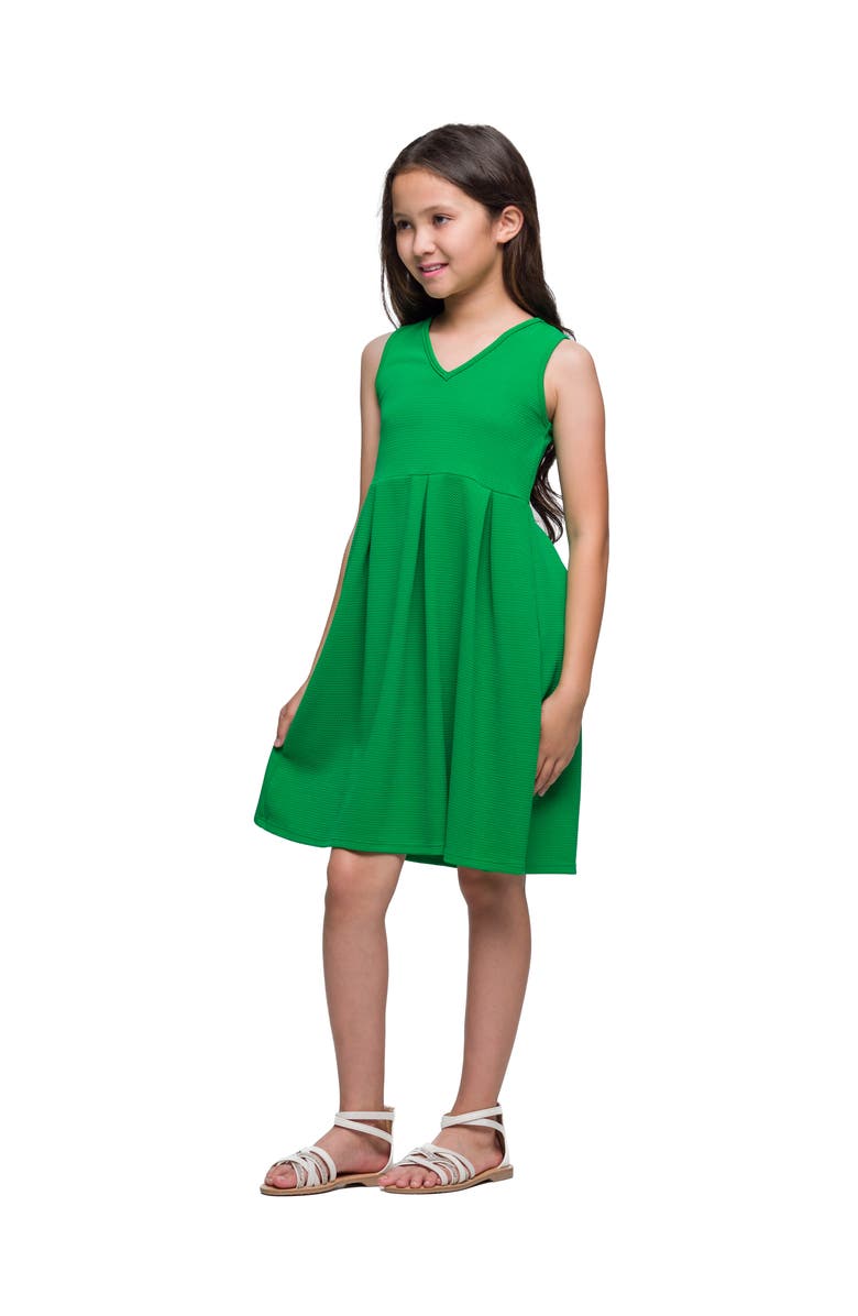 24sevenKid Sleeveless Pleated Party Dress, Alternate, color, Green