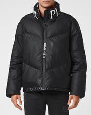 PLEIN SPORT Nylon Down Jacket Tiger Men