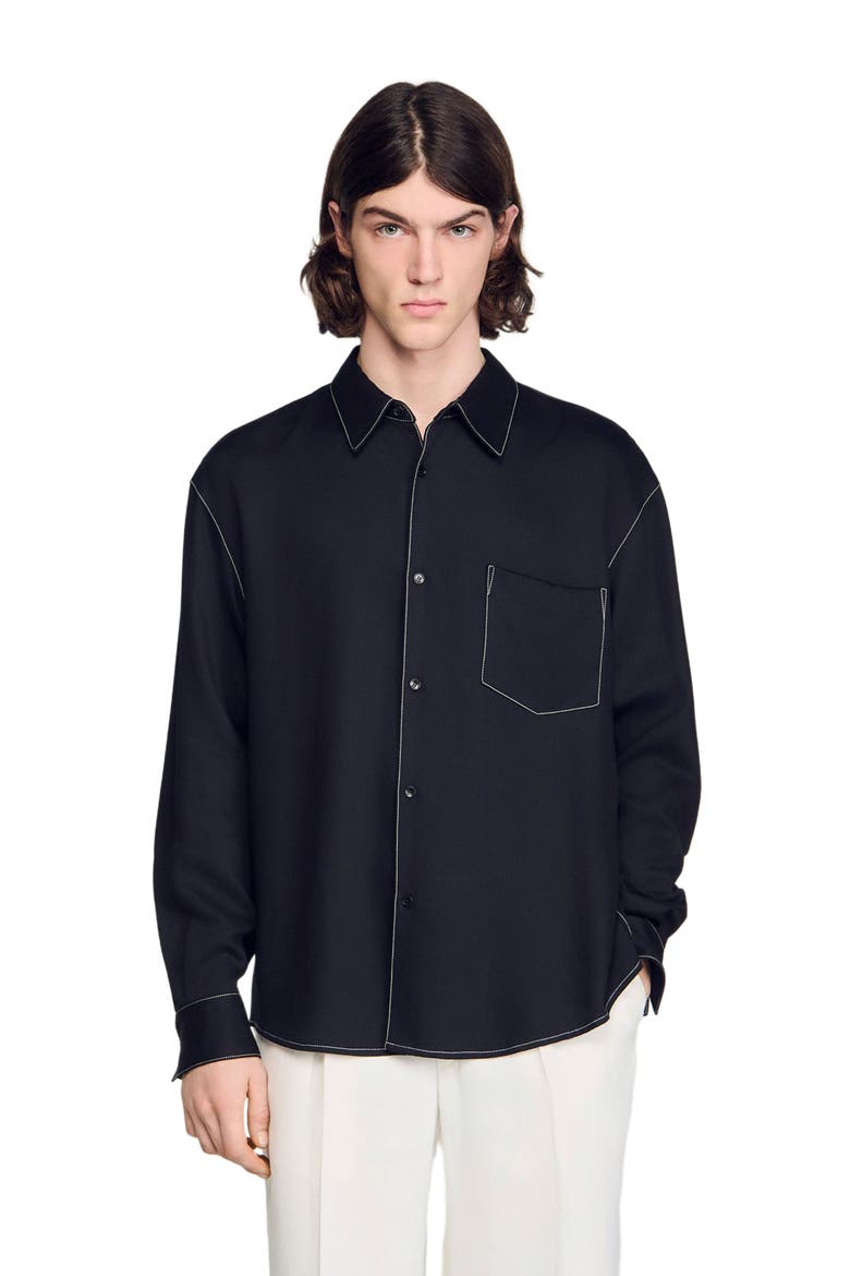 Loose-fit shirt, Main, color, Black