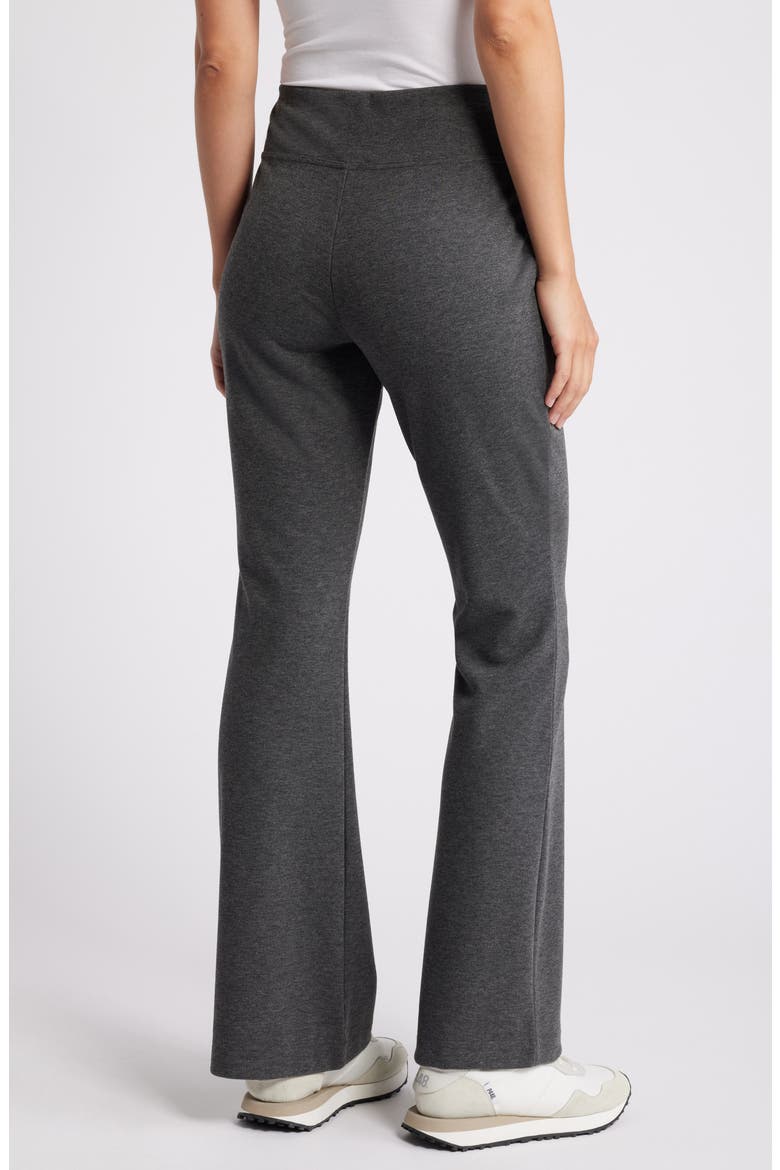 Ponte Knit Flare Leggings, Alternate, color, GREY HEATHER