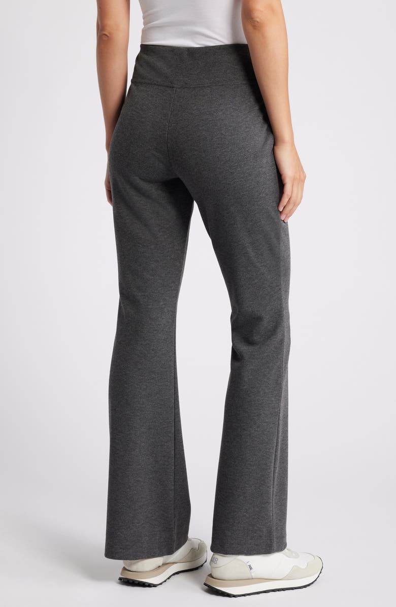 Hue Ponte Knit Flare Leggings, Alternate, color, Grey Heather