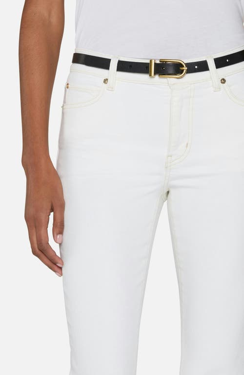 Frame The Borrowed Mid Rise Boyfriend Jeans In White