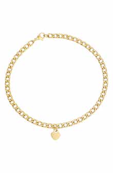 Adornia Tarnish Resistant 18K Gold Plated Heart Charm Anklet