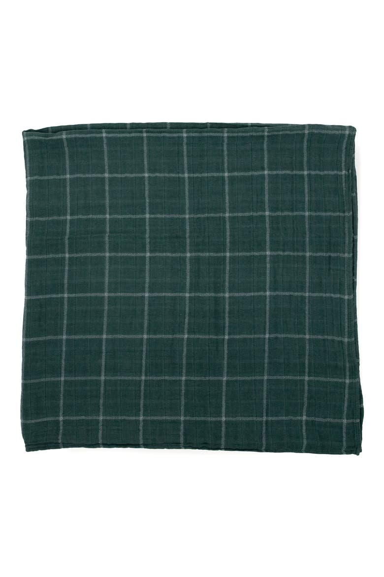Cotton Muslin Swaddle Blanket, Alternate, color, EVERGREEN PLAID