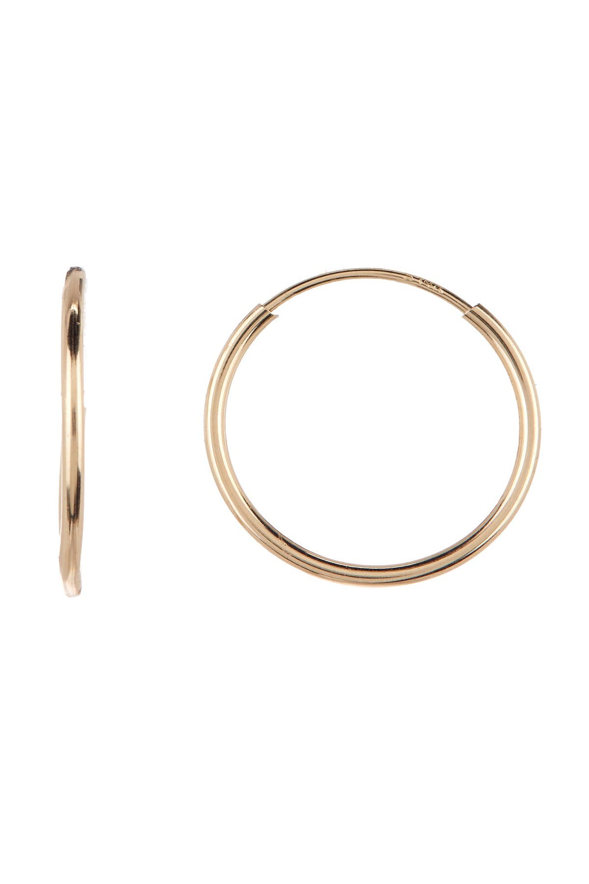 CANDELA JEWELRY 14K Yellow Gold 13.5mm Hoop Earrings