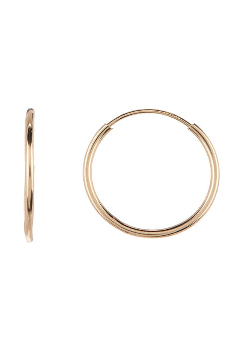 14K Yellow Gold 13.5mm Hoop Earrings