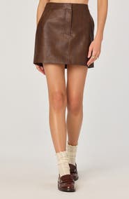 ASTR the Label Faux Leather Miniskirt