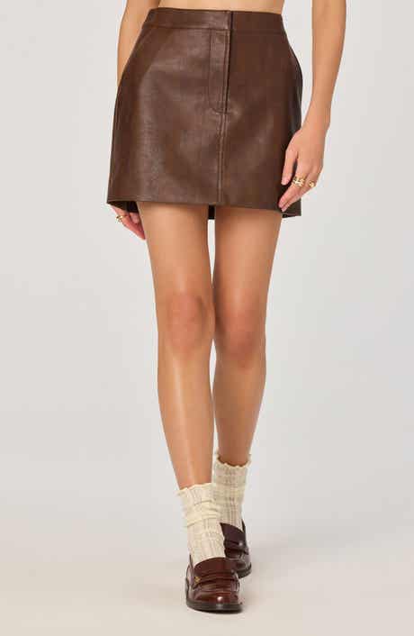 ASTR the Label Faux Leather Miniskirt